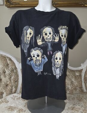 VTG Y2k El Dia De Los Korn T Shirt Small